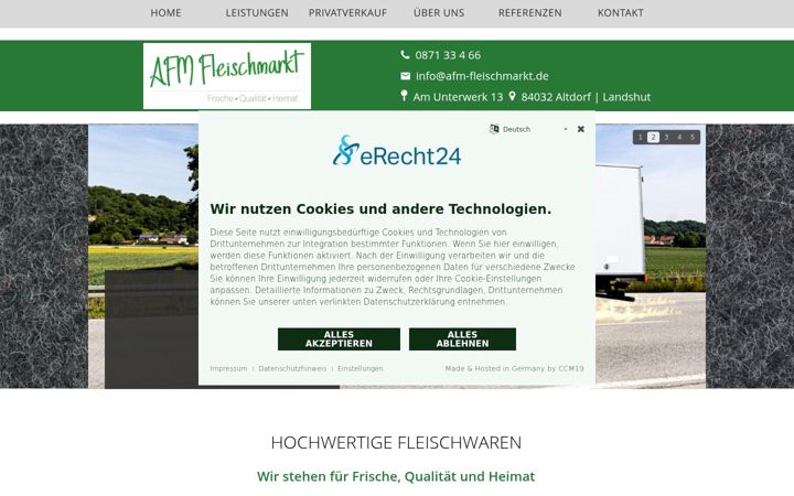 Screenshot of afm-fleischmarkt.de