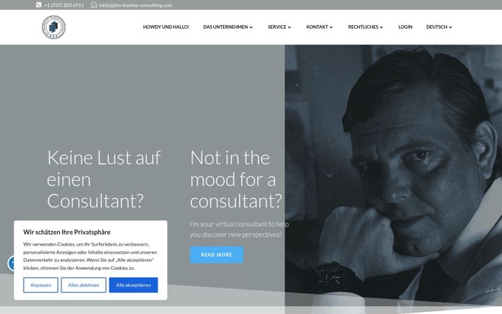 Screenshot of afm-kuehne-consulting.com