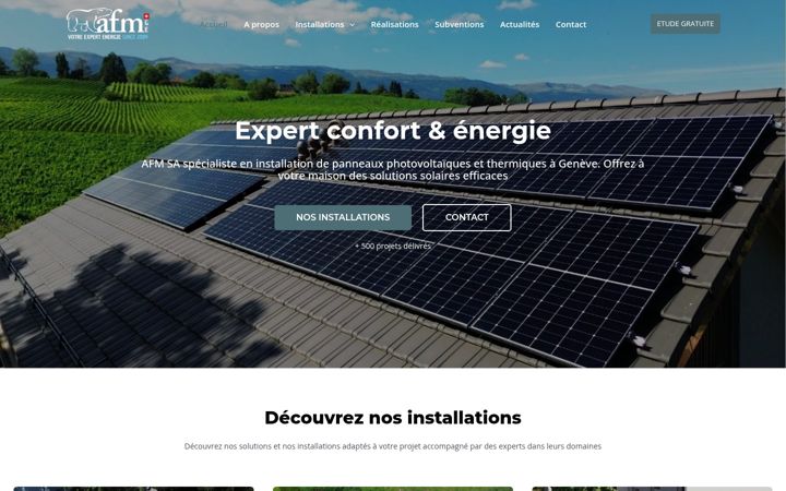 Skærmbillede af afm-photovoltaique.ch