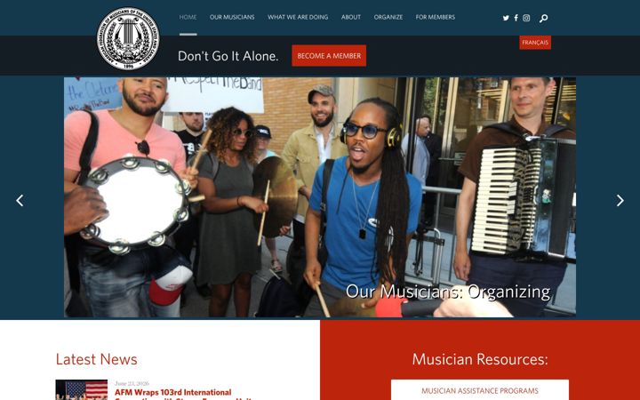 Screenshot of afm.org
