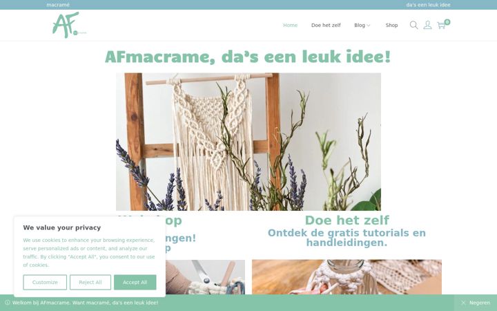Snímek obrazovky afmacrame.com