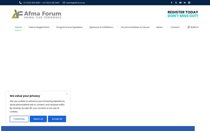 Screenshot of afmaforum.co.za