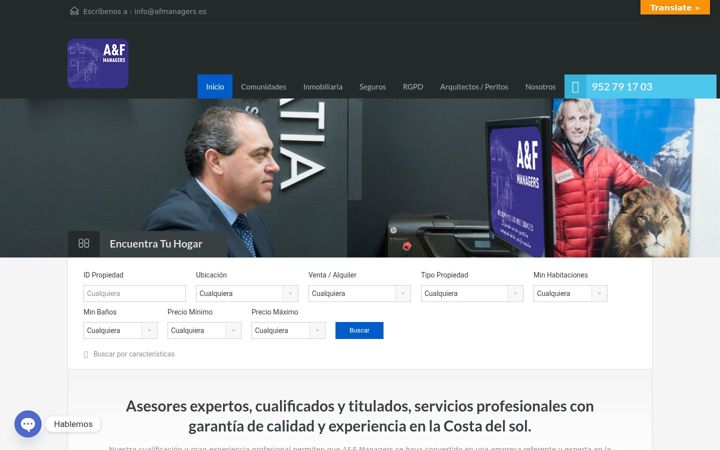 Screenshot of afmanagers.es