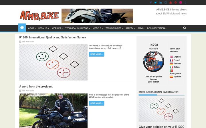 Screenshot of afmb.bike
