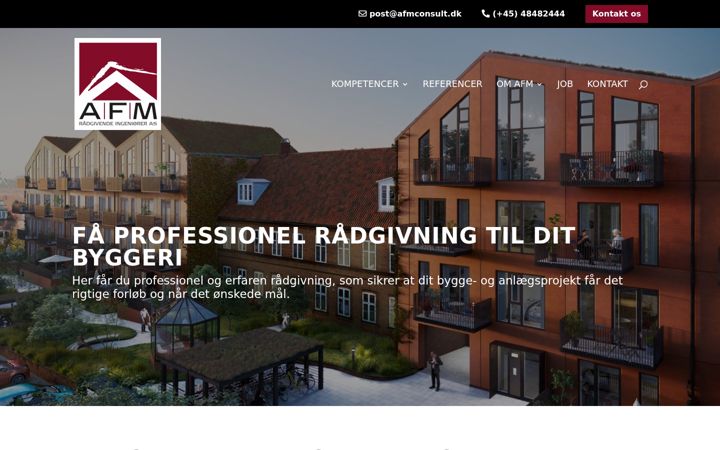 Snímek obrazovky afmconsult.dk