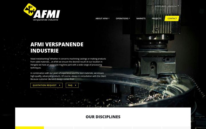 Screenshot van afmi.nl