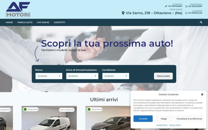 Snímek obrazovky afmotori.it