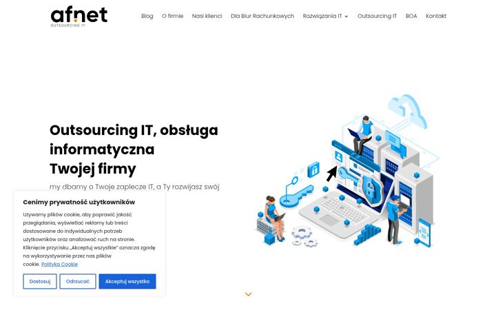 Screenshot stránky afnet.com.pl