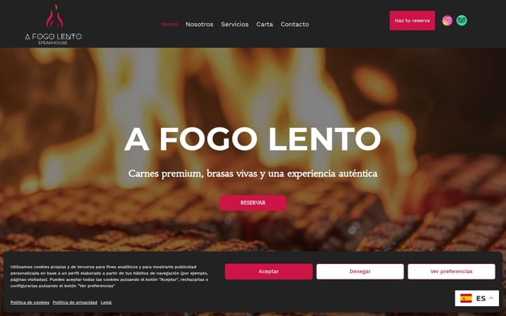 Screenshot of afogolentoasador.es
