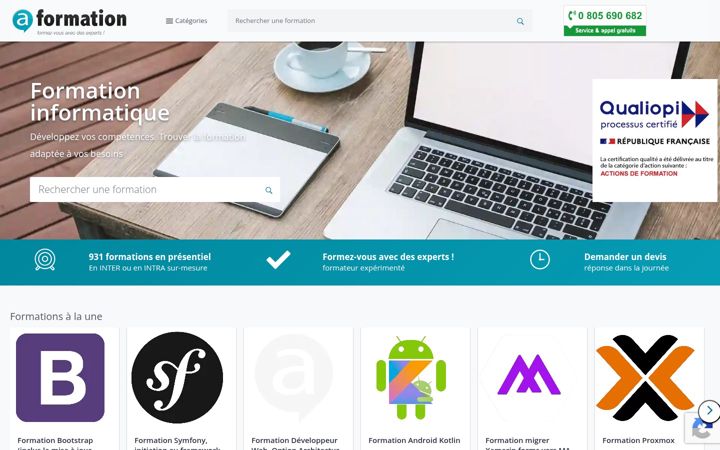 Screenshot of aformation.fr