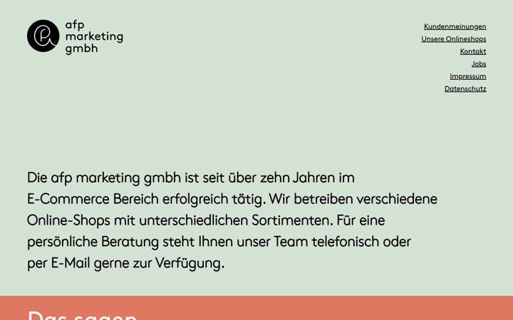 Screenshot of afp-marketing.de