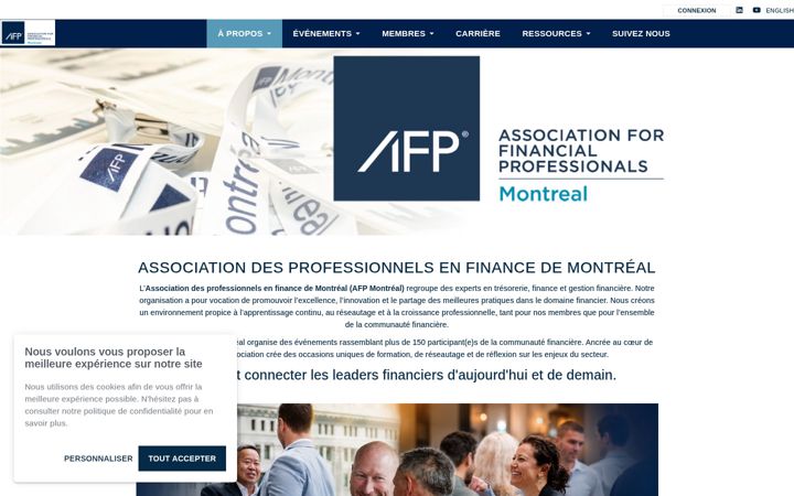 Screenshot of afp-montreal.ca