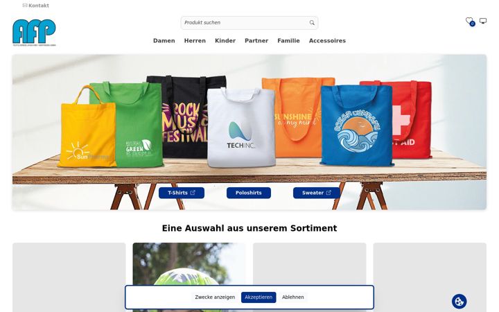 Screenshot of afp-textil.de