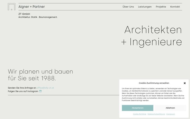 Screenshot stránky afp-zt.at