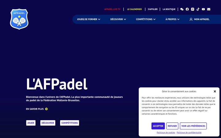 Screenshot of afpadel.be