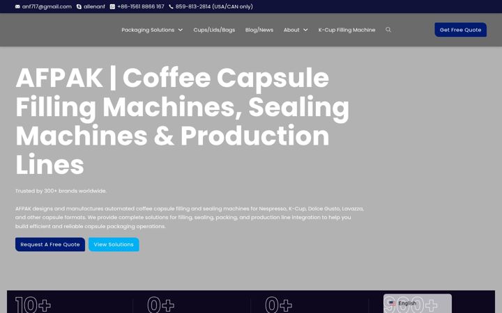 Screenshot of afpakmachine.com