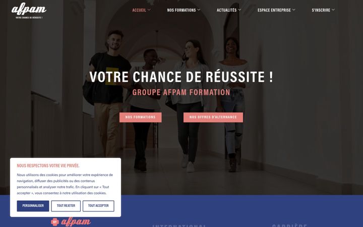 Screenshot of afpam-formation.fr