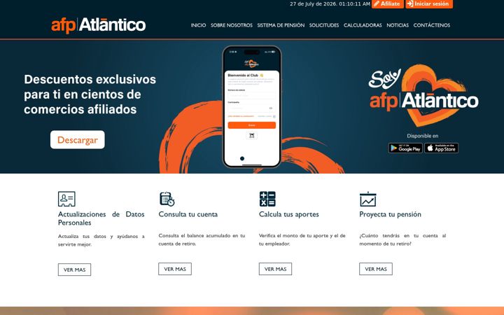 Screenshot of afpatlantico.com