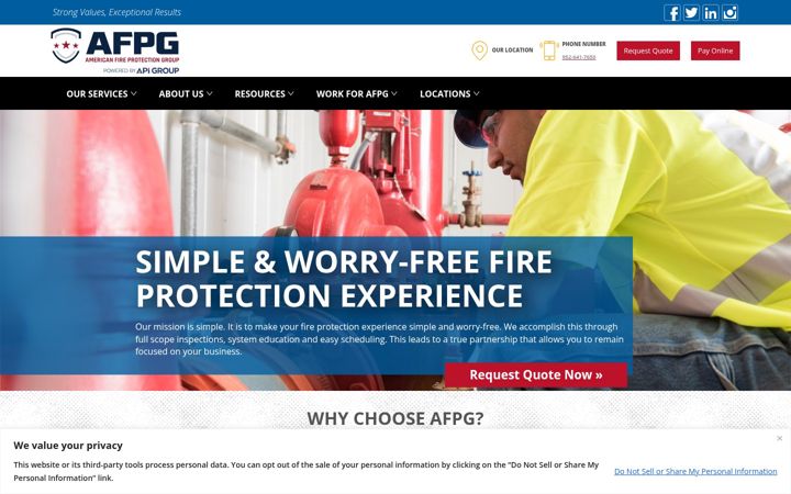 Screenshot of afpgusa.com