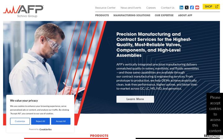 Screenshot of afplifesciences.com