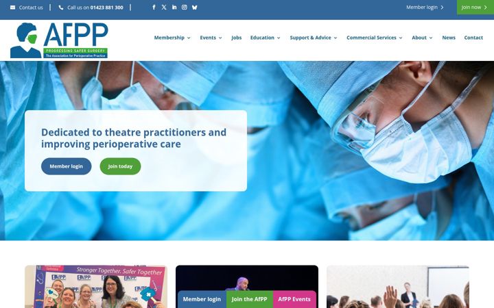 Екранна снимка на afpp.org.uk