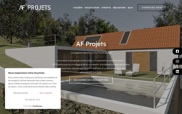 Screenshot of afprojets.com