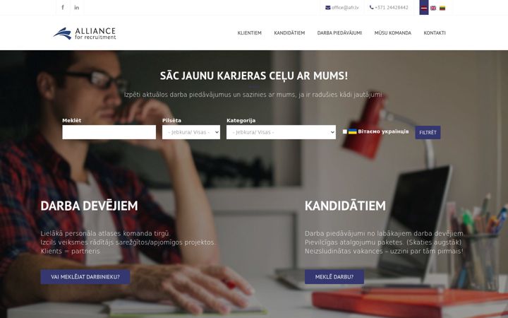 Screenshot of afr.lv