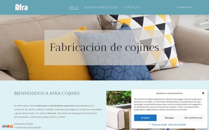Screenshot of afracojines.es