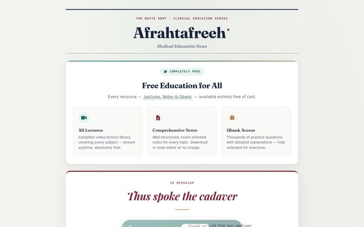 Screenshot of afrahtafreeh.site