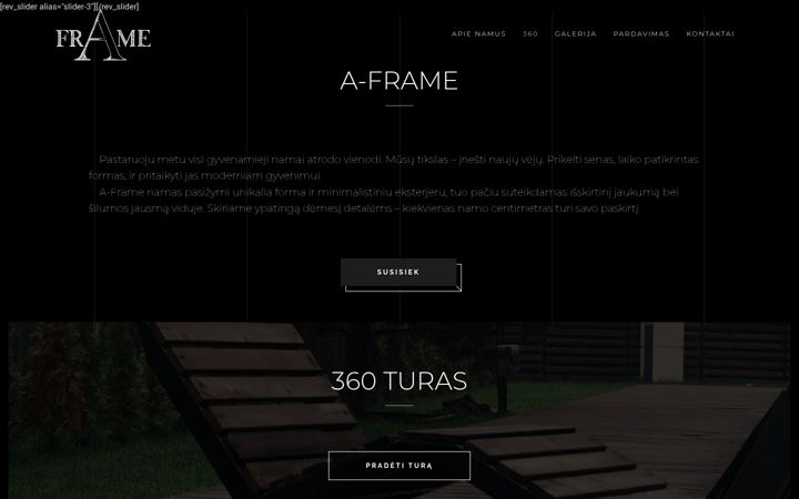 Screenshot stránky aframe.lt