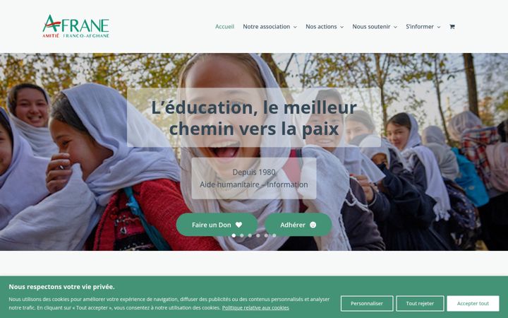 Screenshot of afrane.org