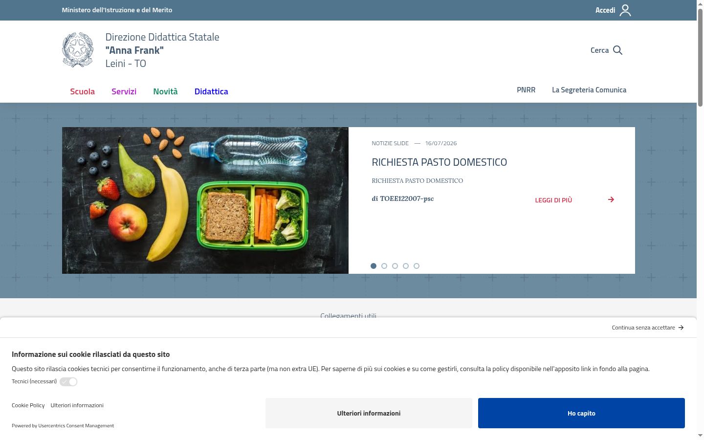 Screenshot of the consent banner shown before any interaction