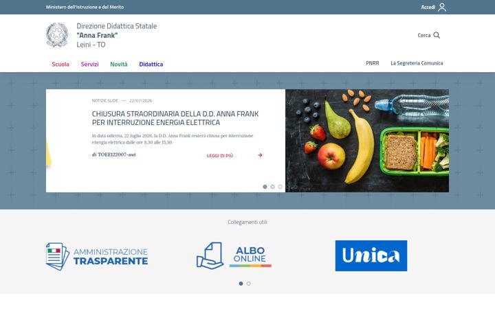 Screenshot of afrankleini.edu.it