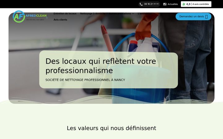 Screenshot of afredclean-groupe.com