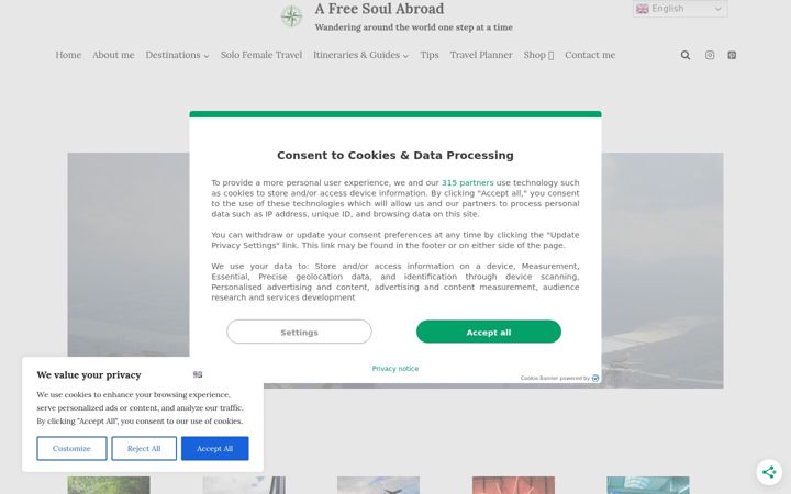 Screenshot of afreesoulabroad.com