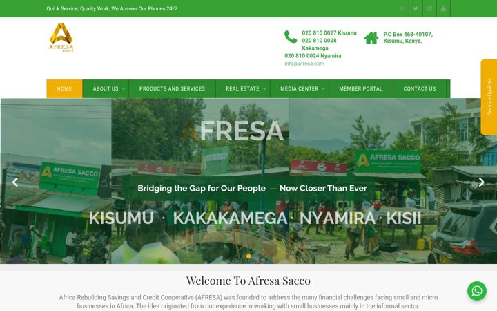 Screenshot of afresa.com