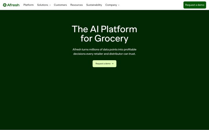 Screenshot of afresh.com