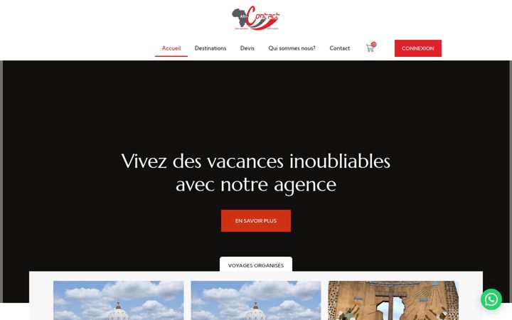 Screenshot of afri-contact.travel