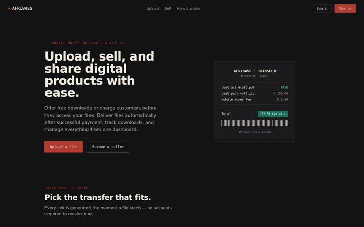 Screenshot of afribass.com