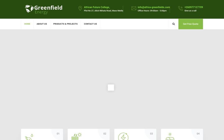 Screenshot of africa-greenfields.com