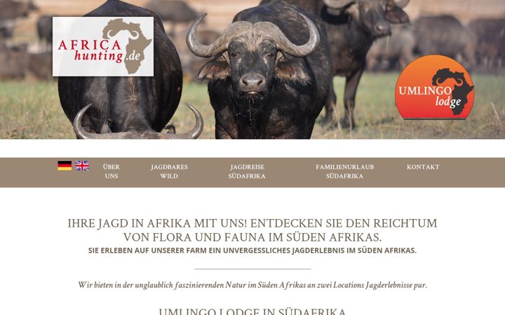 Screenshot of africa-hunting.de