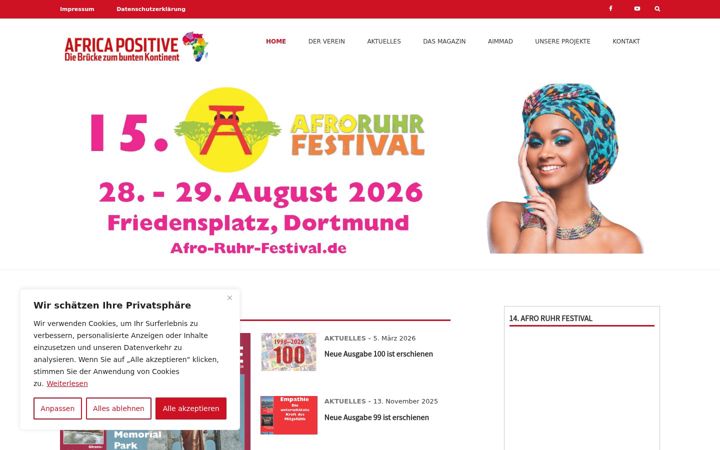 Screenshot of africa-positive.de