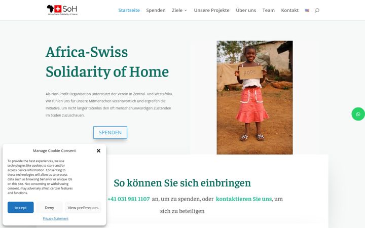 Screenshot of africa-swiss-solidarity.ch