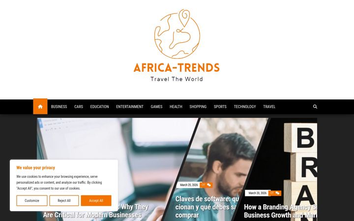 Screenshot of africa-trends.com