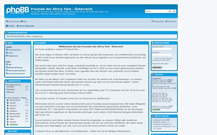 Screenshot of africa-twin.at