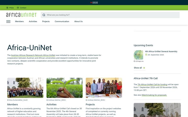 Screenshot of africa-uninet.at
