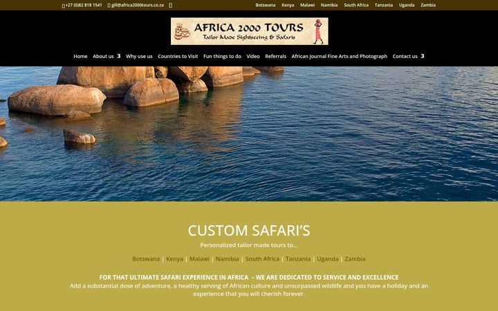 Screenshot of africa2000tours.co.za