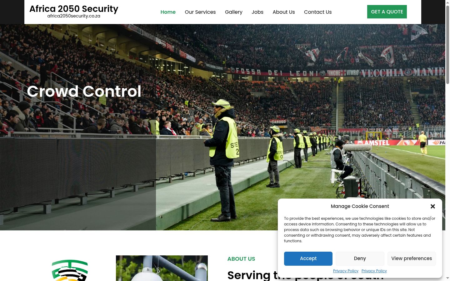 Screenshot of the consent banner shown before any interaction