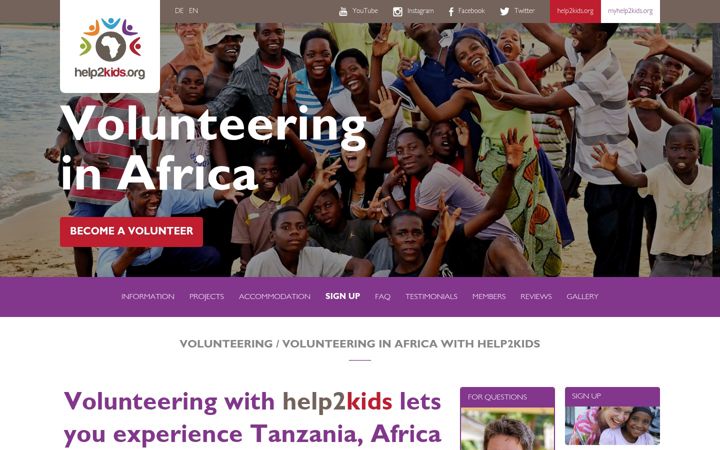 Screenshot of africa4volunteer.com