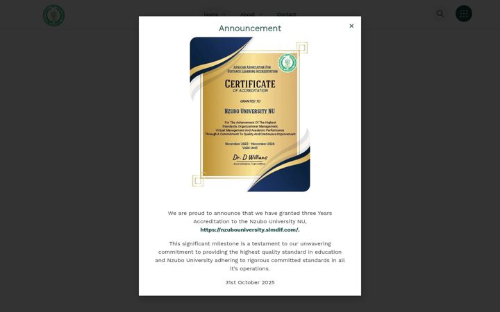 Screenshot of africaaccreditation.com